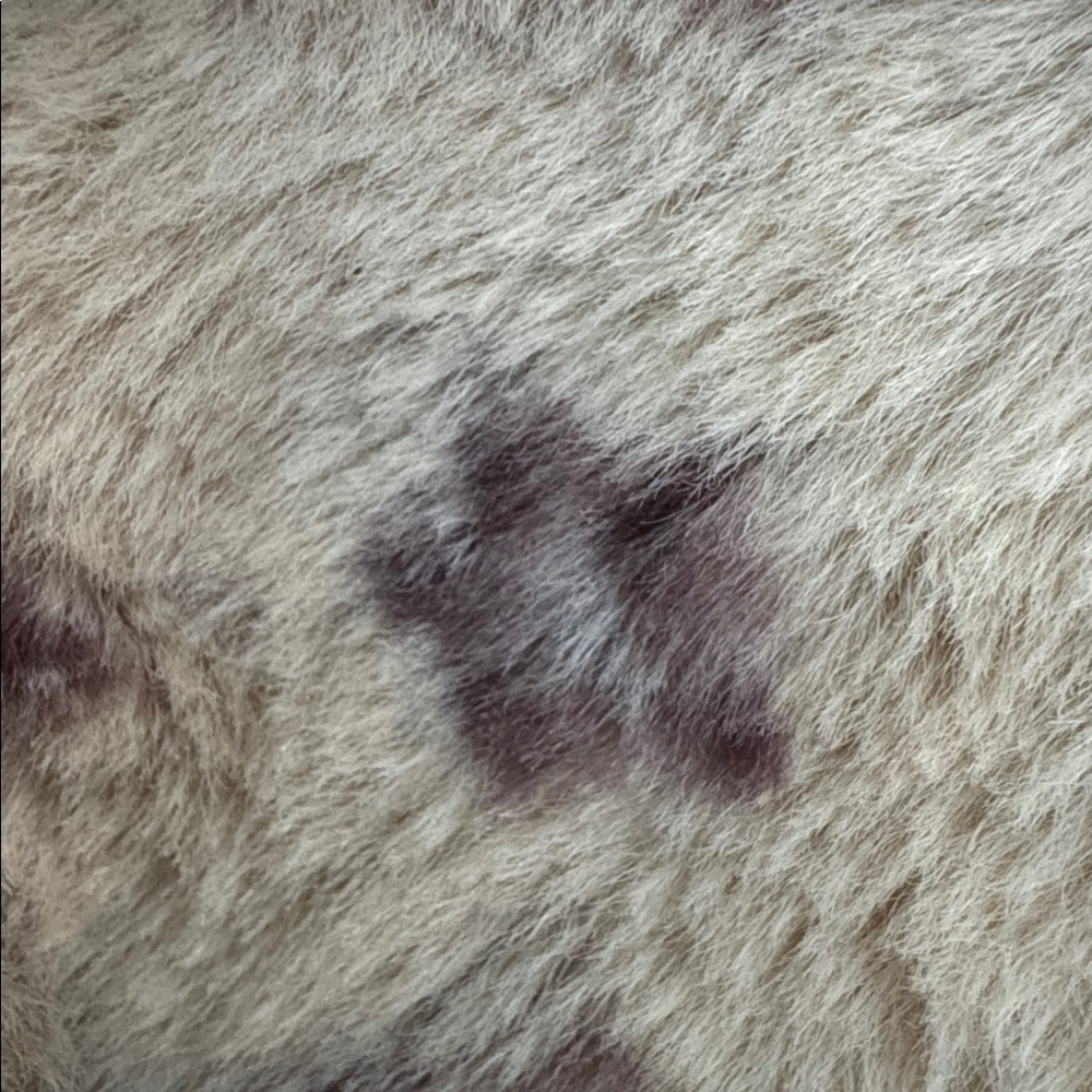 Claire’s Faux Fur Bucket Hat Beige Brown Love Star Heart Print One Size New - Picture 7 of 8